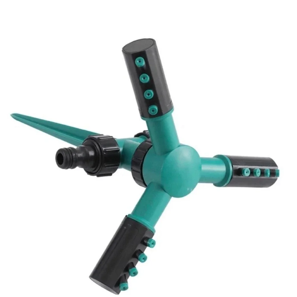 360° Rotating Garden Sprinkler Adjustable Lawn Water Sprayer Teal Black